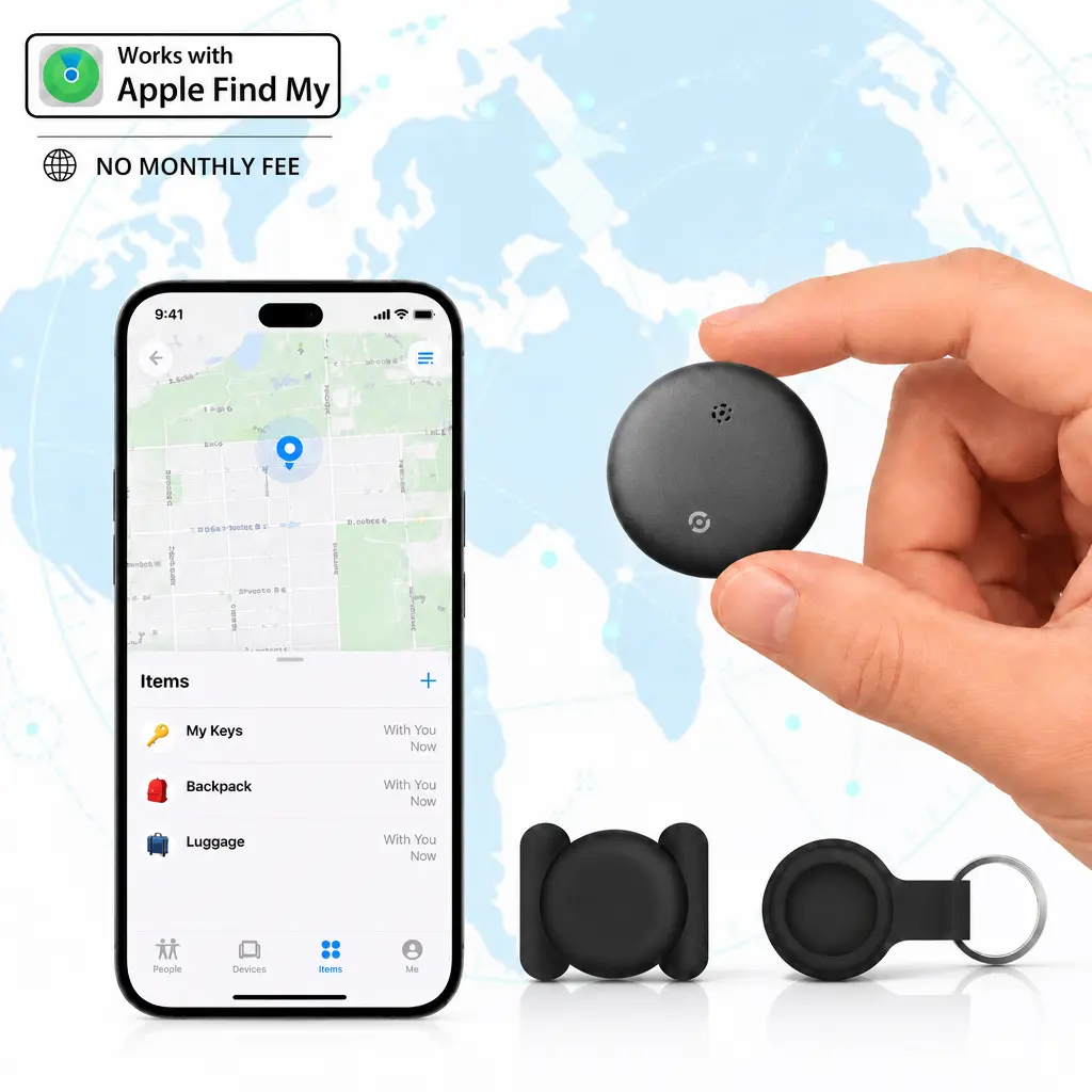 Smart Mini Magnetic Locator Tag - Find Your Keys, Wallet & Car Instantly, Works with Apple Find My Item Tracker