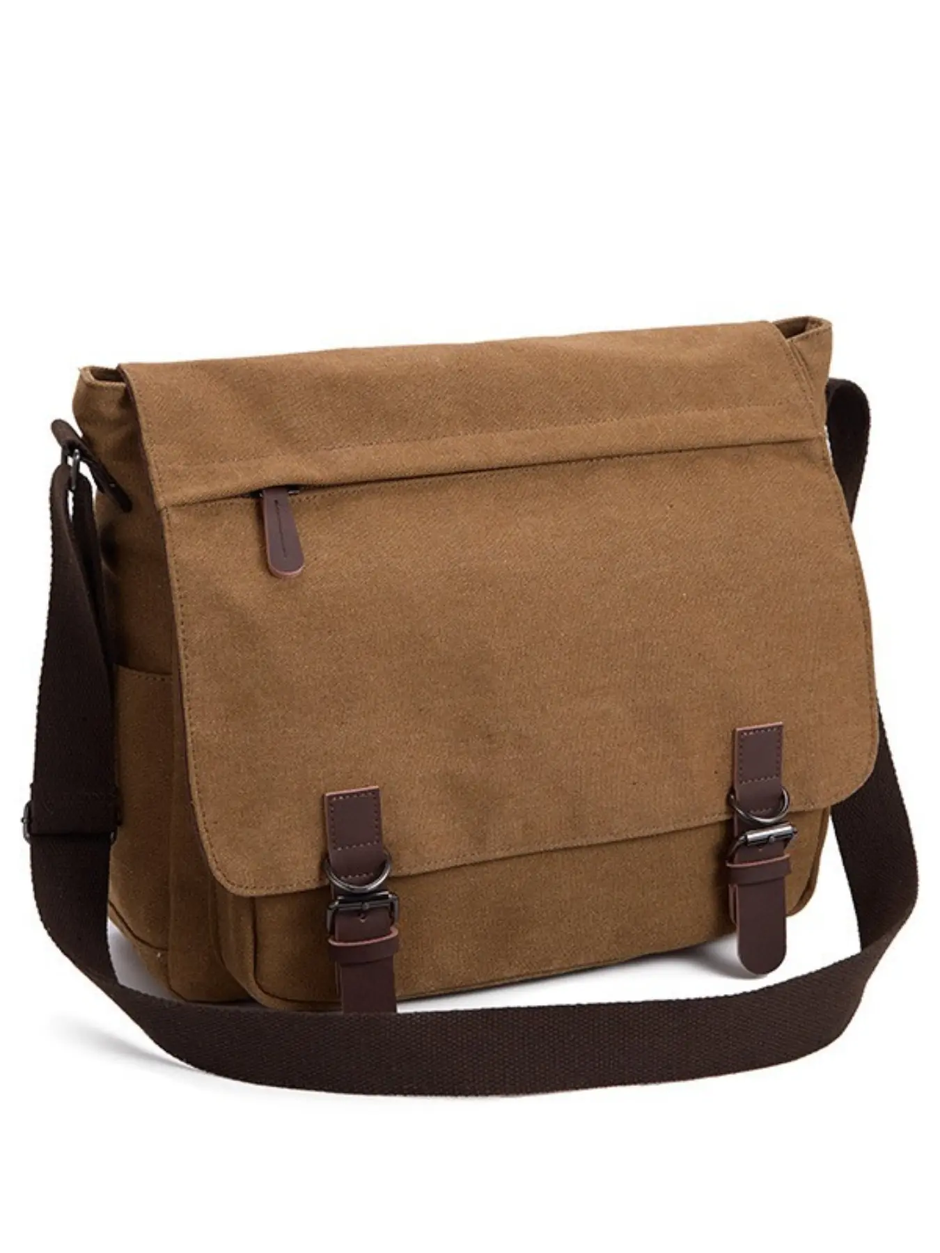 Men's Canvas Messenger Bag, Travel Crossbody Shoulder Bag, Laptop Computer Briefcase, Casual Daily Use, Stylish & Durable Design, Travel Essentials