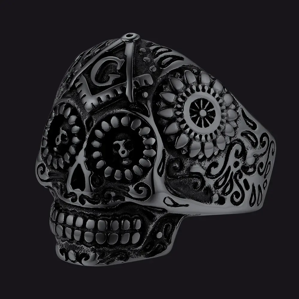 Black - Skull ring