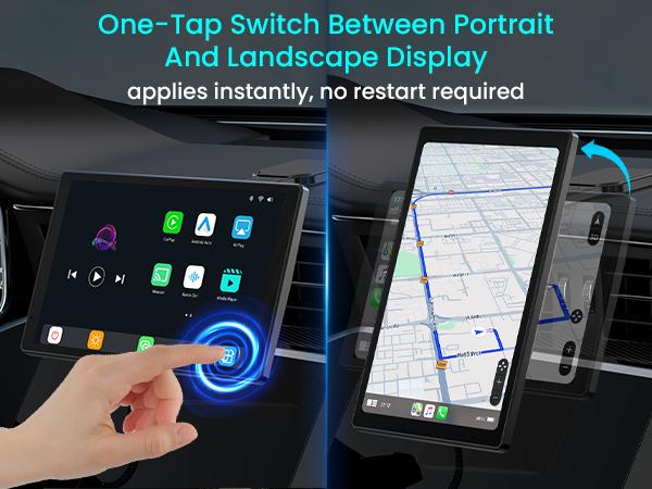 8” Wireless Apple CarPlay Screen for Car with Android Auto & 1080P Backup Camera, Rotatable Touchscreen Car Stereo, Vertical & Horizontal Mode, Bluetooth, GPS Navigation, Mirror Link 8” Wireless Apple CarPlay Screen for Car with Android Auto & 1080P Backup Camera, Rotatable Touchscreen Car Stereo, Vertical & Horizontal Mode, Bluetooth, GPS Navigation, Mirror Link