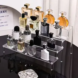 Acrylic Display Stand Holder, Three-Tier Perfume Organizer, Transparent Cupcake Display Rack, Figure Model Display Stand, Collectibles Showcase