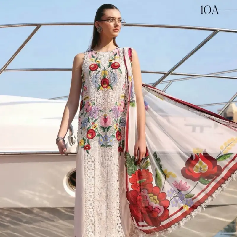3 Piece Embroided Suit