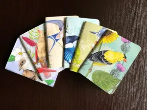 Handmade Recycled Birds Notebook Journal