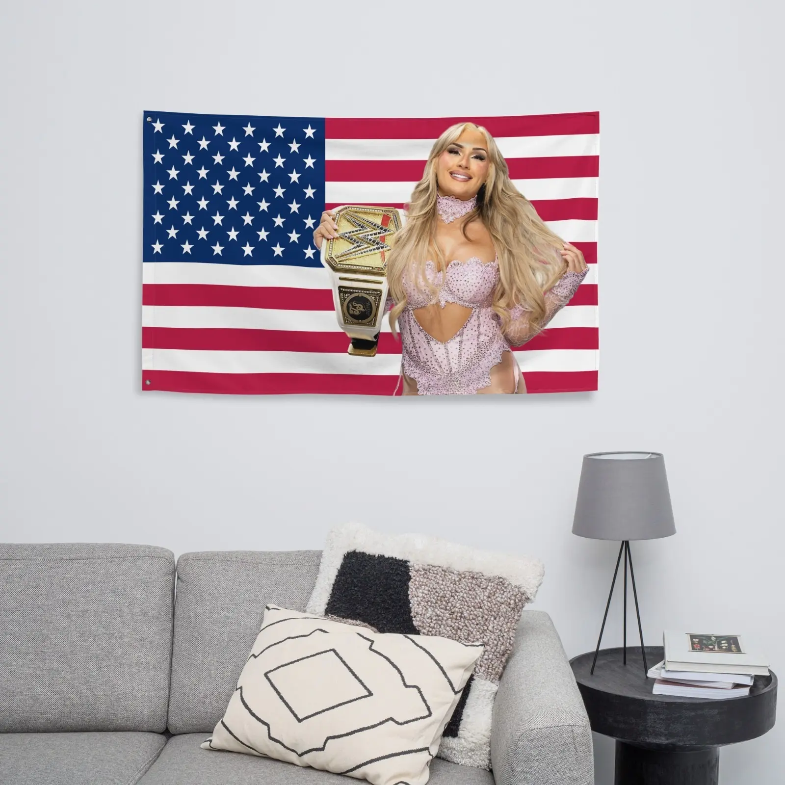 Randy “The Viper” Orton American Flag Tapestry, Arts WWE Champion College Dorm Tapestry, WWE Wall Decor, Fitness Wall Art, WWEFlag, Trending Flag.