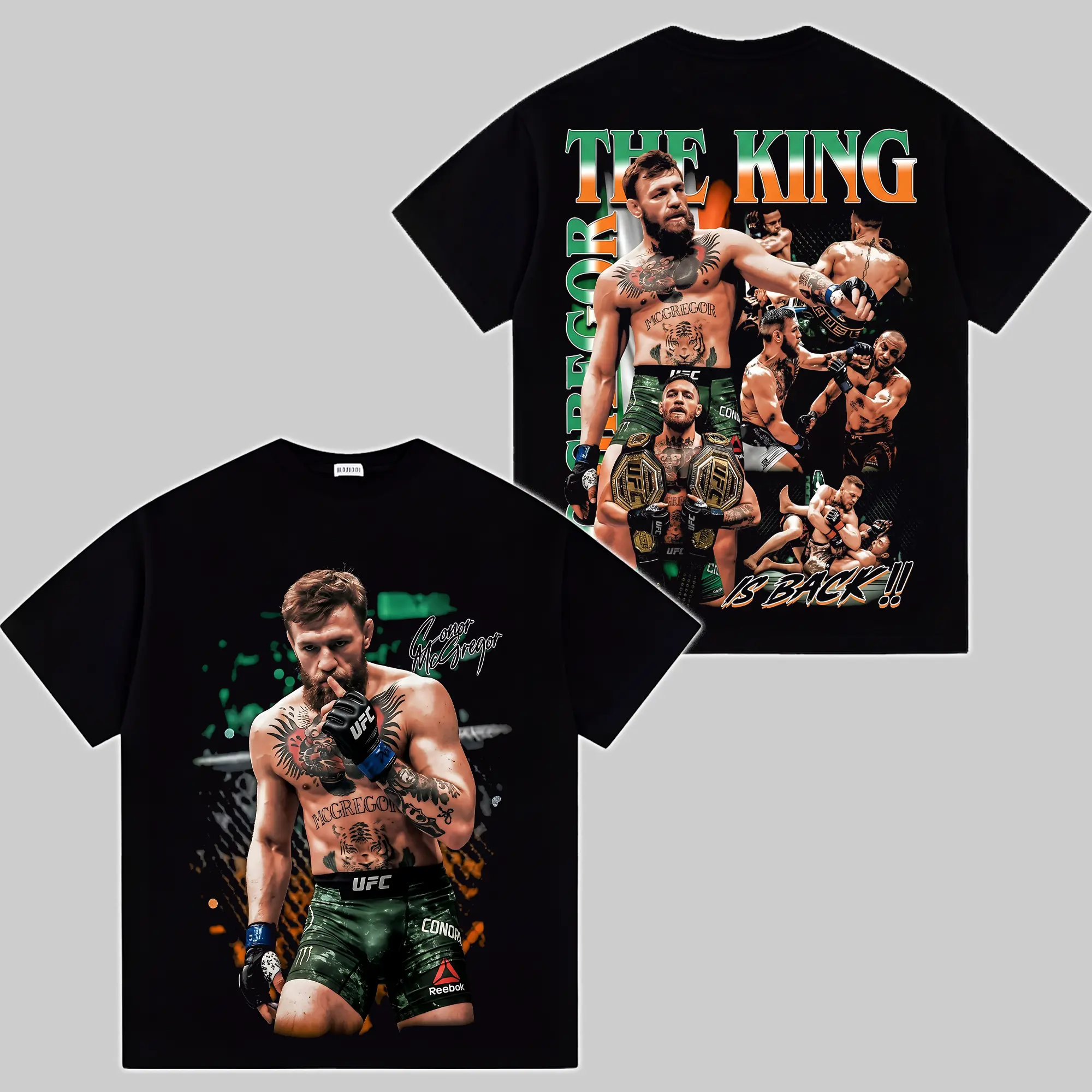 Conor McGregor “The King Is Back” UFC 329 #6 Graphic T-Shirt, The Notorious Vintage MMA Fighter Tee, UFC Champion Fan Merch, Combat Sports Streetwear Shirt, McGregor Comeback Graphic Tee, Oversized UFC Apparel, Unisex Fashion T Shirt for MMA Fans