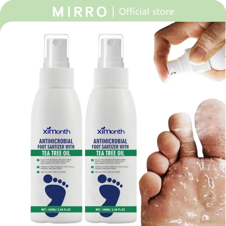 Foot Spray with Tea Tree Oil, Foot Care Dry Feet Plantar Moisturizing Deodorant, Advanced Foot and Nail Spray, Dry Feet Care, Refreshing and Comfortable