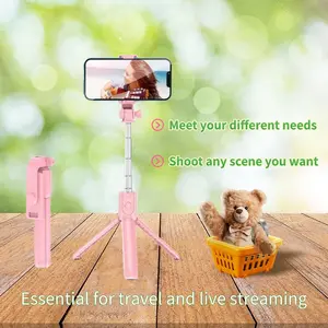 [Retractable 2-in-1] Multifunctional Phone Holder and Selfie Stick | Portable and Adjustable | Portable and Lightweight