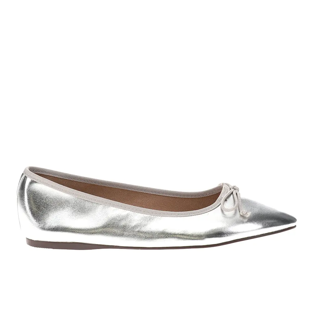 Chinese Laundry Womens Audrey Metallic Ballet Flats Casual - Silver