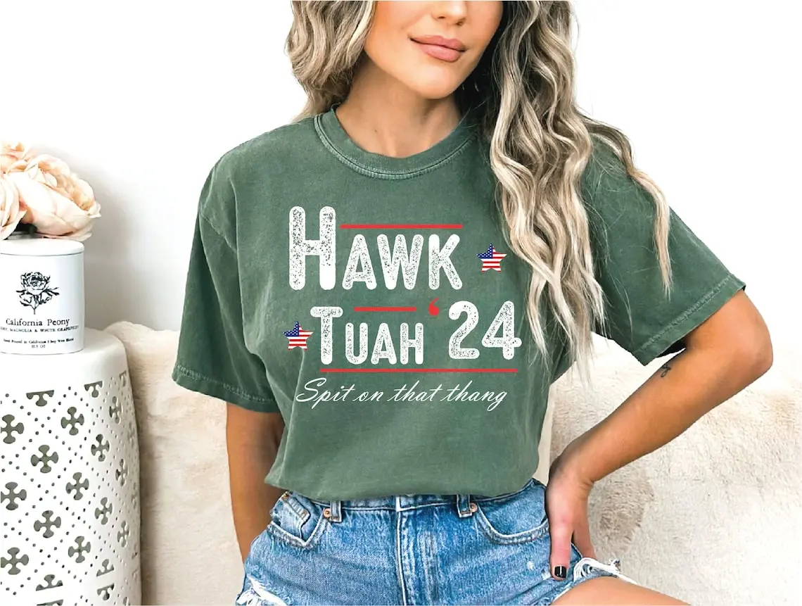 Comfort Colors® Hawk Tuah 2024,Spit On That Thang, Funny Tee, Humor Tee,Viral Tshirt