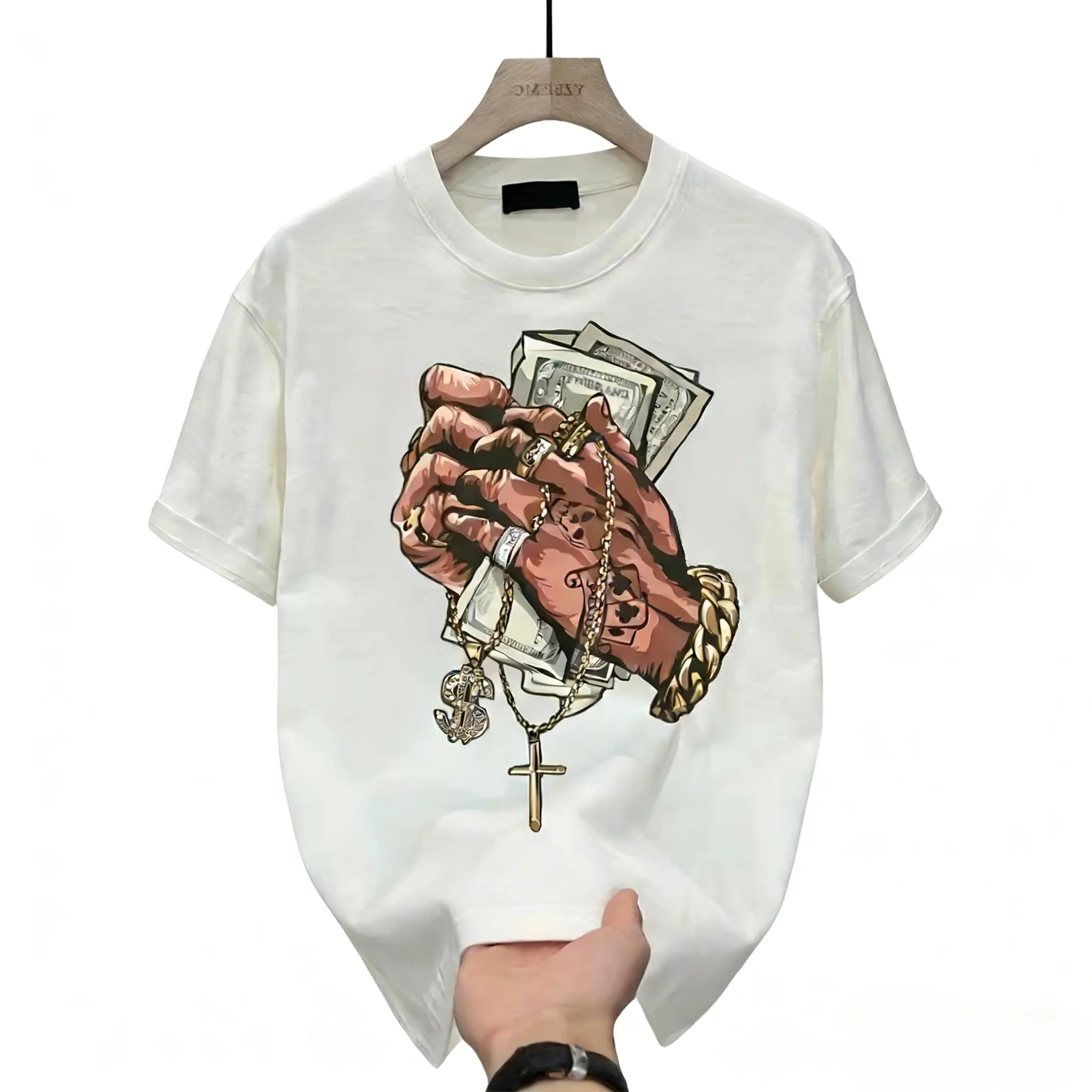 Men’s Loose Fit Graphic T-Shirt with Bold Symbolic Design, Soft  Short Sleeve Crewneck Tee, Comfortable Streetwear Top for Casual Outfits, Daily Wear, Urban Style and Weekend Looks
