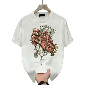 Men’s Loose Fit Graphic T-Shirt with Bold Symbolic Design, Soft Cotton Short Sleeve Crewneck Tee, Comfortable Streetwear Top for Casual Outfits, Daily Wear, Urban Style and Weekend Looks