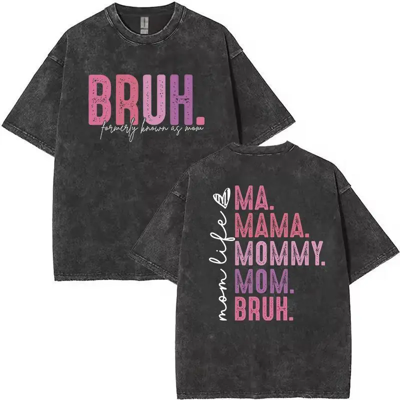 Funny Crewneck Sweatshirt & Hoodie Featuring "Bruh Formerly Known as Mom" Mom Era Slogan, Humorous Mother Themed Casual Pullover Top, Soft Cozy Everyday Wear Ideal As Unique Mother’s Day & Birthday Gift For Mom, Mama And Mommy, Versatile Outfit Perfect Fo