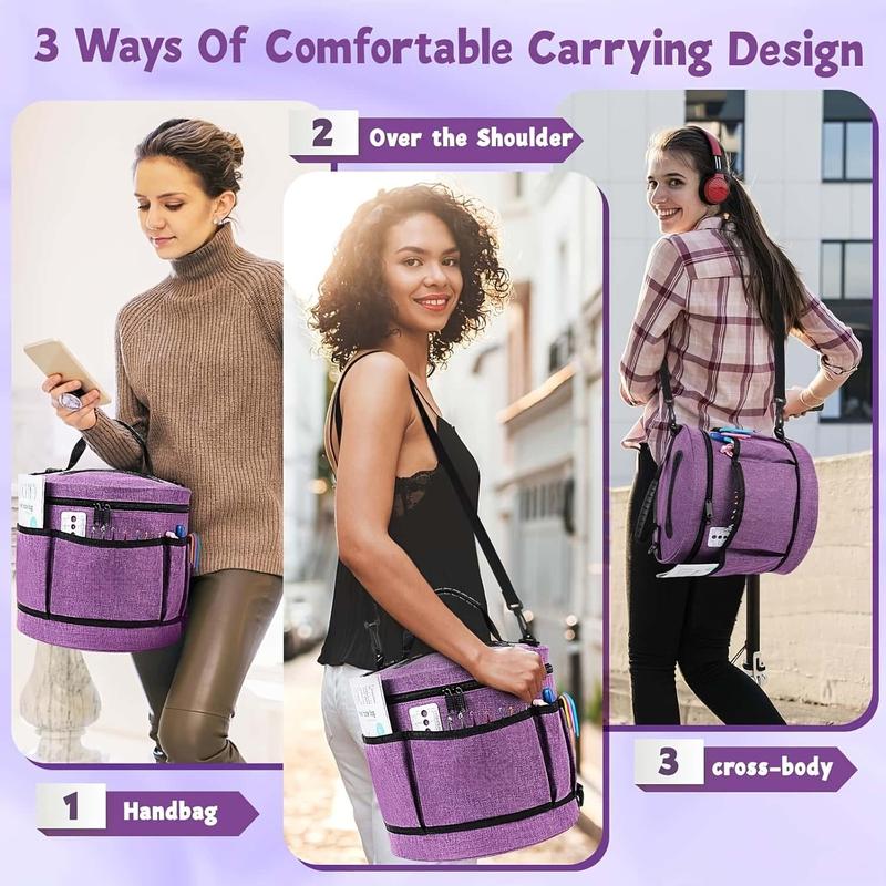 Complete Crochet Kit for Beginners, All-In-One Starter Set with 20 Yarn Colors, Crochet Hooks, Instruction Book & Organizer Bag