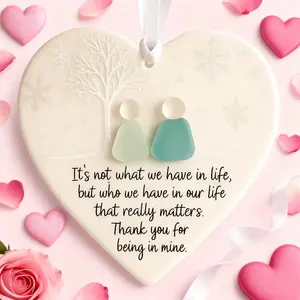 Heart Pendant Necklace Gift for Friends & Family, Inspirational Quote Jewelry, Perfect Present for Loved Ones, Unique Accessory