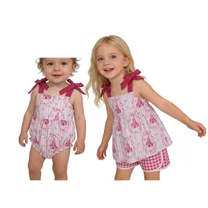 Cute Kids Clothes Baby Girls Set Summer Short Sleeve Outfits,Vacation Clothes Romper