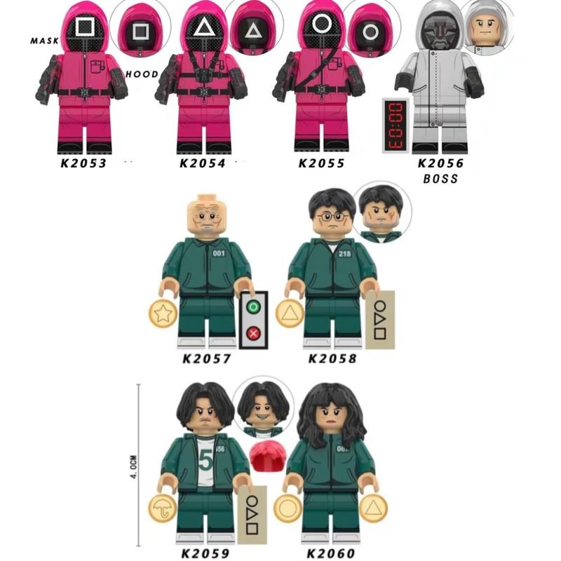 Custom Pop Culture  Minifigurines – Squid Game Characters | MOC Puzzle Assembly Building Block Gift Toy