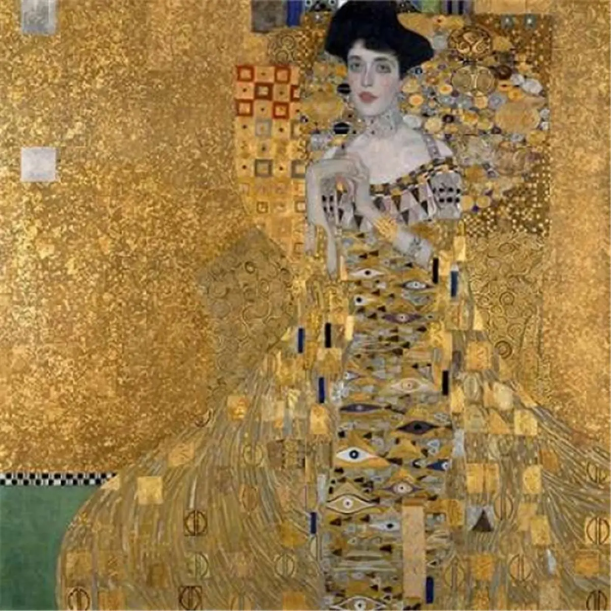 Artistic Gustav Klimt Portrait of Adele Bloch-Bauer Wall Decor Poster Print, 24x24 in - Large Home Decor