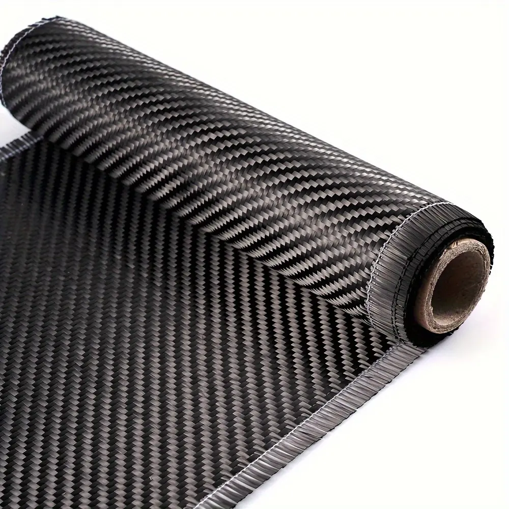 Carbon Fiber Car Accessories High-Quality 3K Carbon Fiber Cloth, 7.87inch Wide, Black - Available in Multiple Lengths (11.81/23.62/59.06/118.11inch) with 0.2mm Thickness - Ideal for Automotive and Sport Equipment Projects