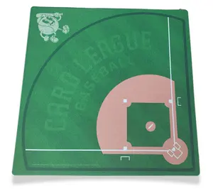 Premium Neoprene Baseball Field Table Top Game Mat – 24" x 24" Rubber Backing