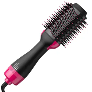 Blow Dryer Brush One-Step Hair Dryer Brush Blow Dryer with Volumizer, Negative Ionic Technology, Styling Design, and Heat Adjustment for Home, Salon, and Travel，Ceramic Oval Barrel，75mm