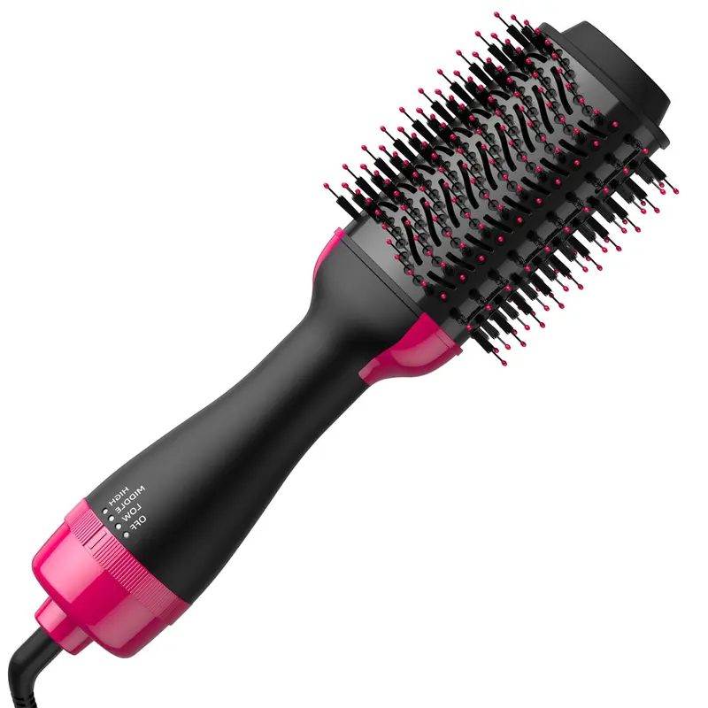 Blow Dryer Brush One-Step Hair Dryer Brush Blow Dryer with Volumizer, Negative Ionic Technology, Styling Design, and Heat Adjustment for Home, Salon, and Travel，Ceramic Oval Barrel，75mm