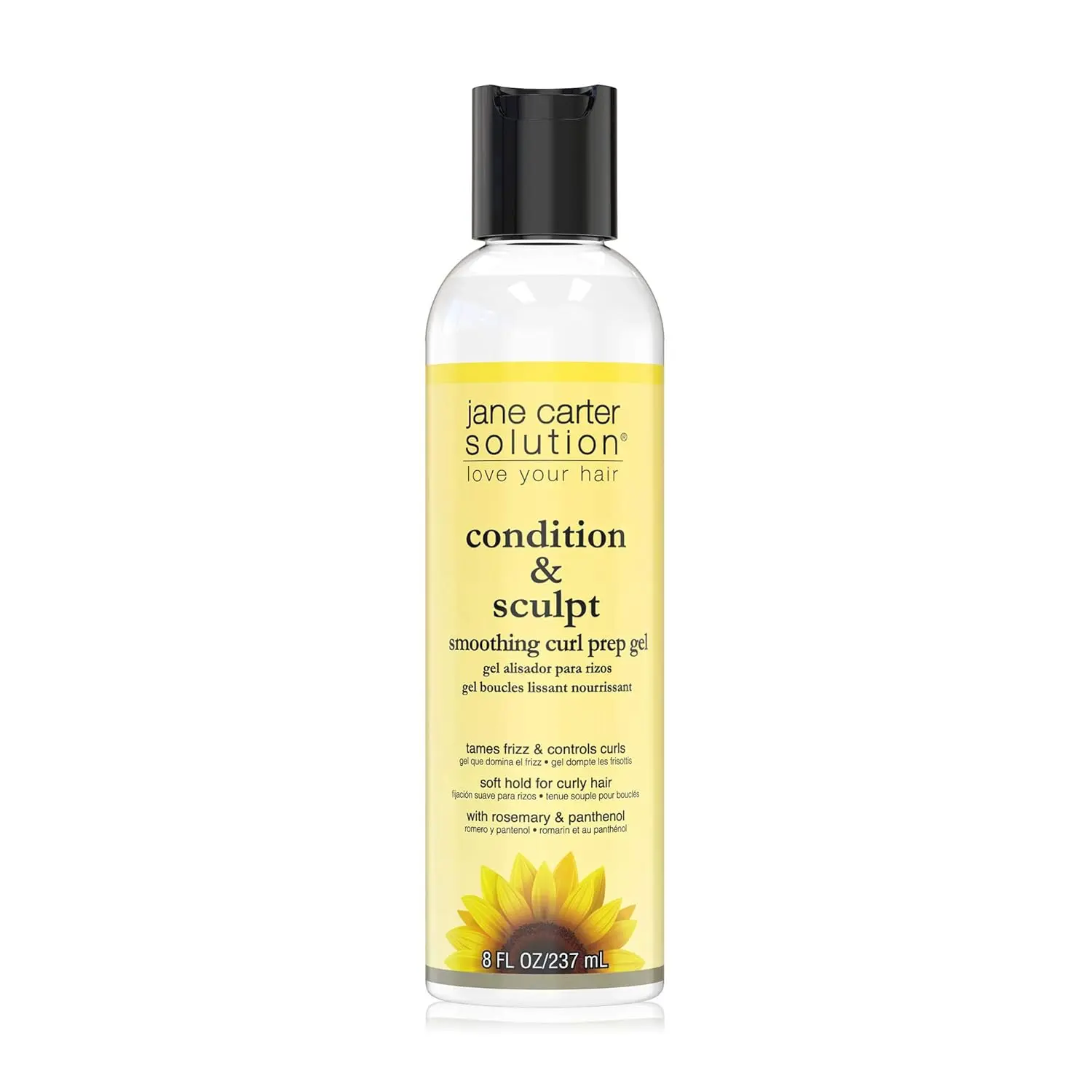 JANE CARTER SOLUTION Condition & Sculpt Smoothing Curl Prep Gel (8oz) - Soft Hold, Smoothing, Moisturizing