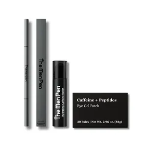 The Men Pen Eye Kit | The Men Pen + Caffeine Roller + Peptide Eye Patches | Puffiness, Dark Circle, and Tired Eye Treatment