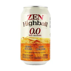 Teazen ZEN Highball Alcohol-Free Sparkling Drink 350ml - Sugar-Free, Low Calorie, Kombucha Infused, Gentle Malt Flavor