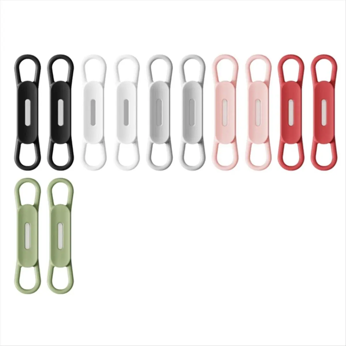 12 Pack Magnetic Pen Pencil Holder, Silicone Adjustable Pen Holder for Desk, Refrigerator, Whiteboards, Office(Multi)