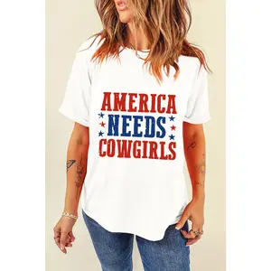 Letter Graphic round Neck Short Sleeve T-Shirt