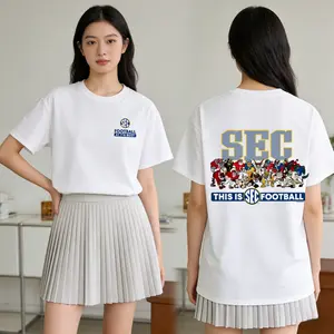 Unisex Retro SEC Preppy Short-Sleeve Round Neck Casual T-Shirt - Vintage College Sports Graphic Streetwear Top, Gift for Fans & Alumni on Game Day, Shortsleeve, Tshirt