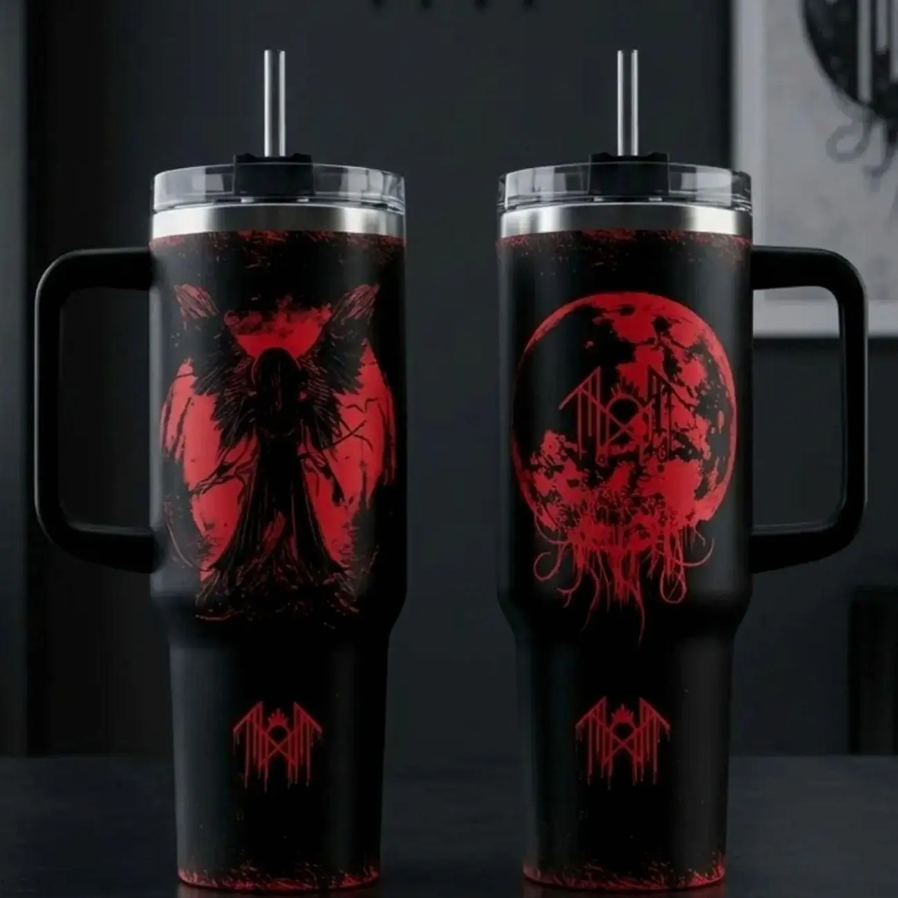 [SPECIAL] Rock Band Sleep Token Insulated Tumbler - 20oz/40oz Reusable Portable Coffee Cup with Lid, Hot & Cold Drink Tumbler Gift for Fans