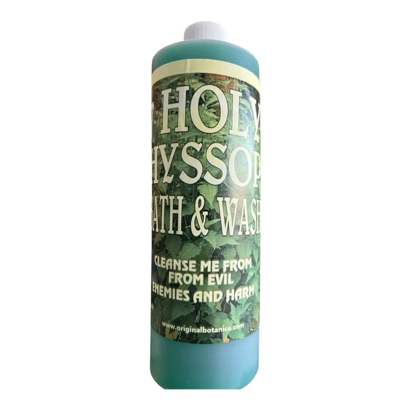 Holy Hyssop Hydrating Body Wash Cleanser - Moisture-Boosting Cosmetic for Spiritual Rituals, Bath Use,