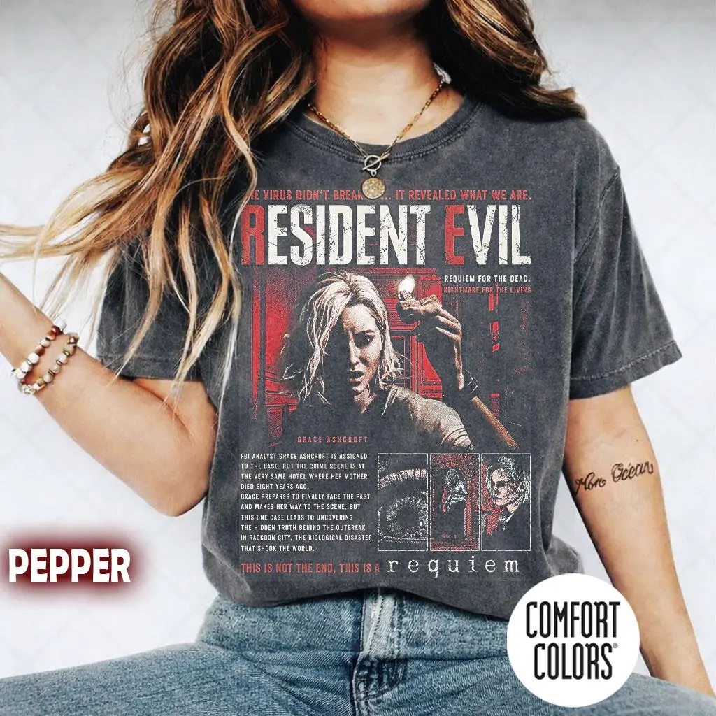[ Sale Up To 45%]Vintage Resident Evil Requiem Shirt,  Grace Ashcroft  T-Shirt, Gamer Gift Idea