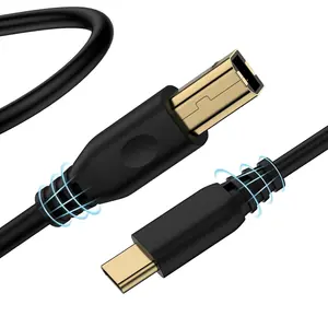 USB C Printer Cable 10ft , Computer to Printer Cable, High Speed USB C to USB B 2.0 Printing Cord, MIDI & Scanner Cord for Brother, Epson, HP, Canon, Yamaha, MacBook Pro/Air, Thunderbolt 3/4, Laptops