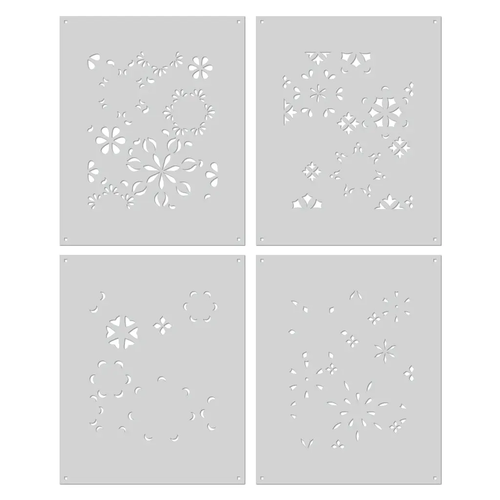 Color Layering Mandala Flower Pattern Stencils