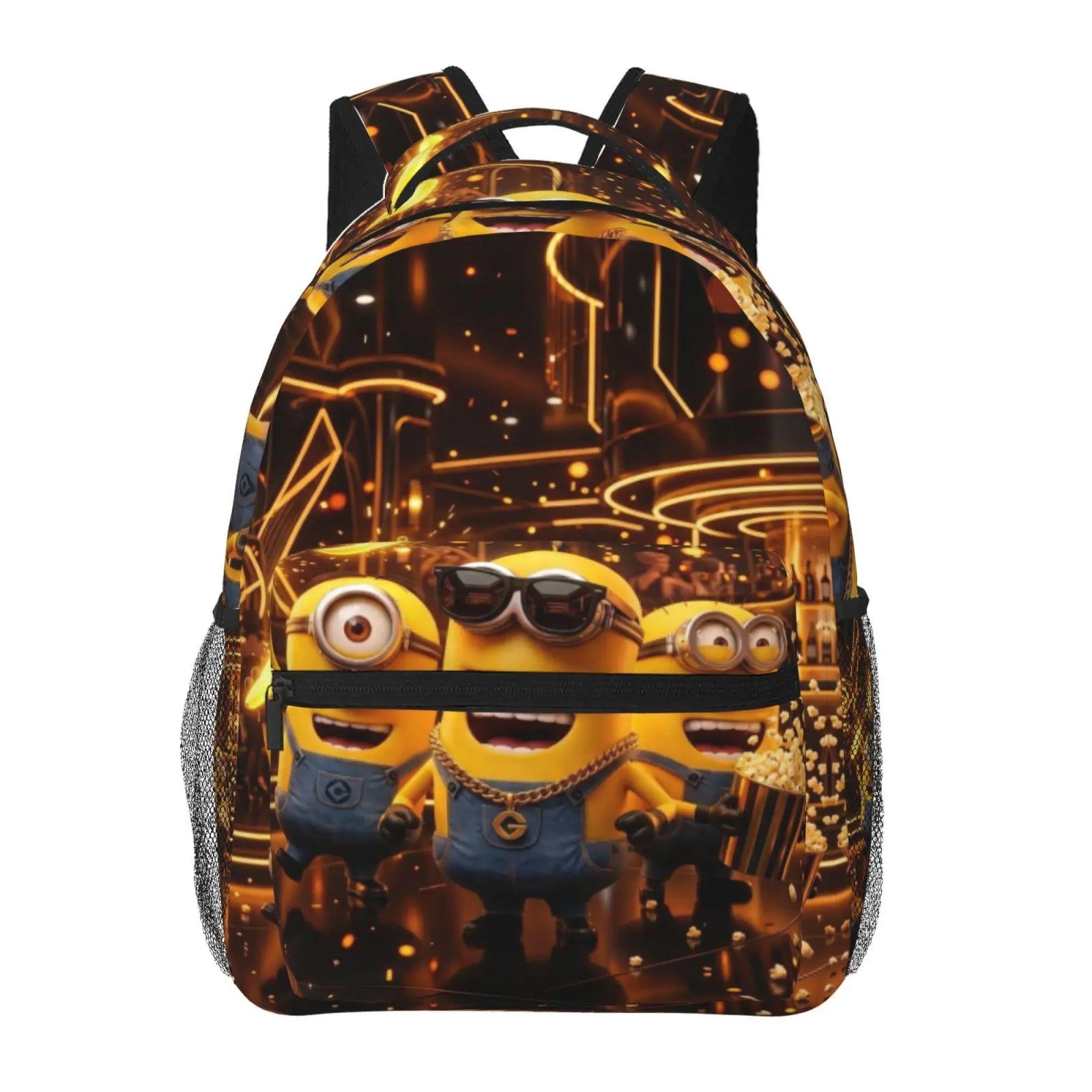 Cool Kids Minions Backpacks for School – Large Capacity, All-Over Print Minions Laptop Daypack for Daily Campus Use; Durable, Lightweight Minions School Bag for Teens and Students