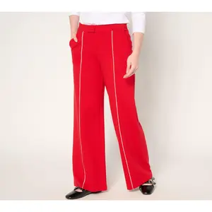 Isaac Mizrahi Live! Tall Sublime Stretch Ponte Wide Leg Pants