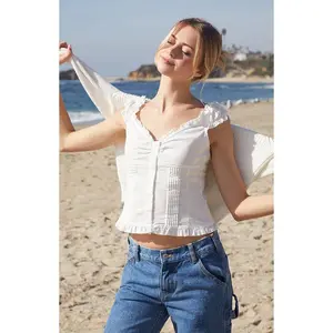 John Galt Women's White Tianna Tank Top