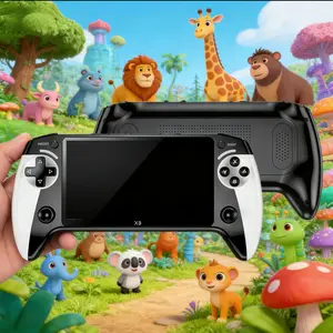 10 Retro Emulators, 5.5 Inch HD Screen X9 Classic Game Console, Handheld Gaming Device, Compact, Supports External Monitor, New Flagship Chip, Portable Handheld Console