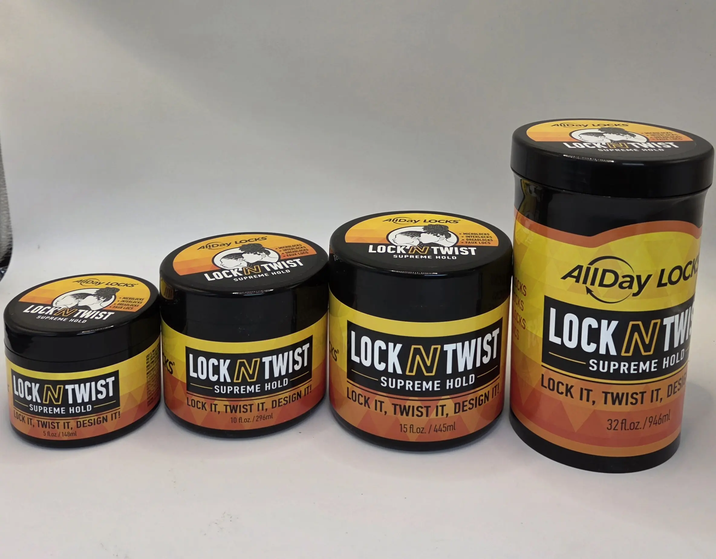 ALLDAY LOCKS Haircare Lock & Twist Supreme Hold Gel - 5 Fl, 10 Fl, 15 Fl, 32 Fl Size Options
