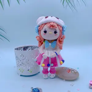 Hand-crocheted boutique doll