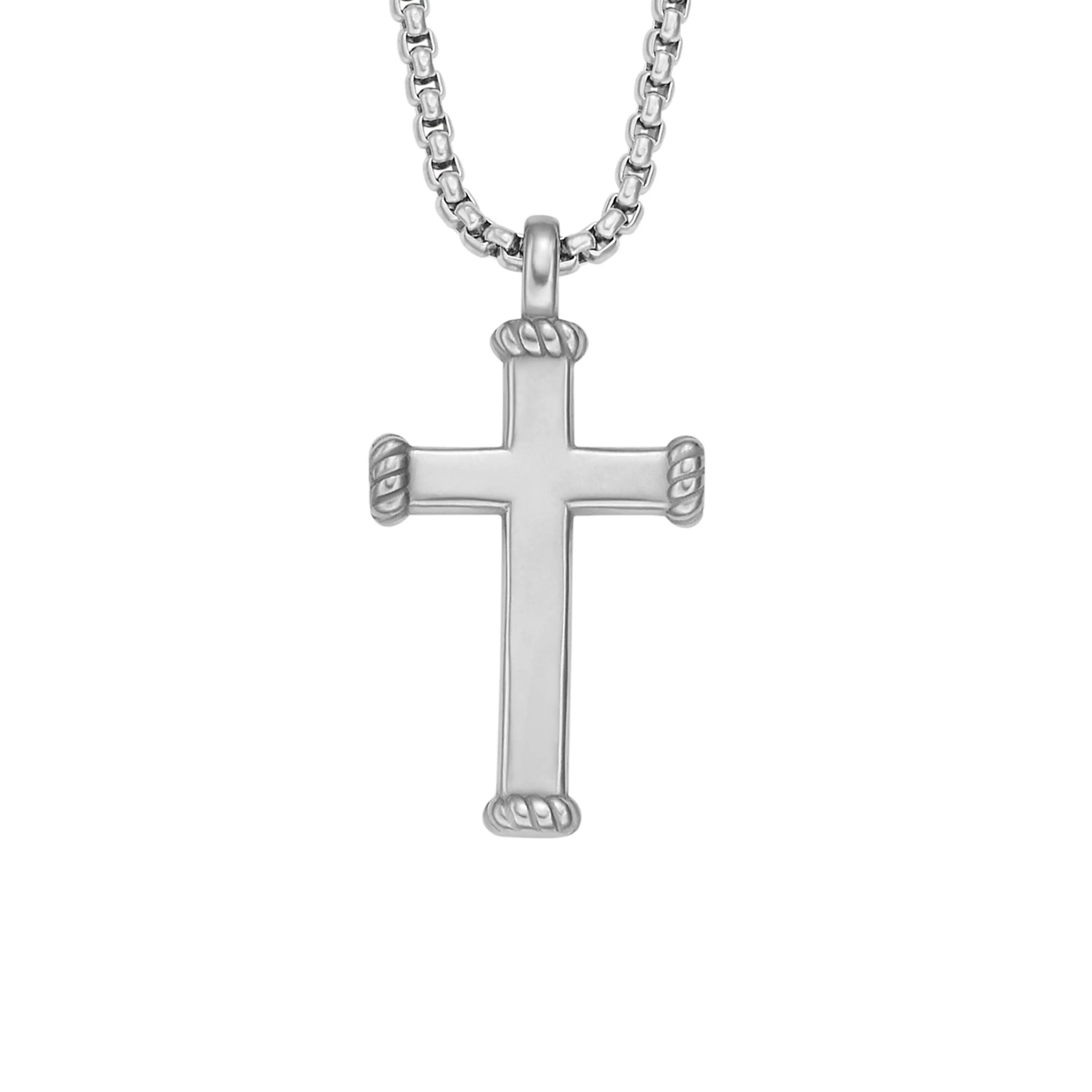 Fossil Men's Ellis Meaningful Moments Stainless Steel Pendant Necklace
