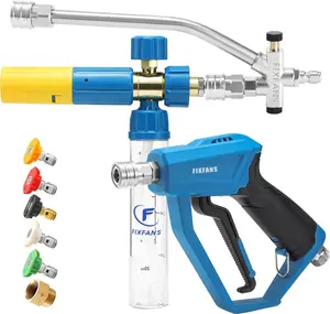 Pressure Washer Spray Lance with Mini Foam Cannon, Dual Connector Accessory, Car Wash Foam Cannon Kit - No-Dilution Foam Cannon Pro, 5 Power Washer Nozzle Tips & M22 Adapter, 1/4" Quick Connect fathersdaygift