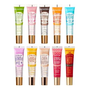 Ruby Kisses Broadway Vita-Lip Tinted & Clear Lip Gloss Ultra-Hydrating & Soothing Formula, High-Shine Non-Sticky Lip Balm with Mint, Rosehip, Coconut, Mango, Argan, Vitamin E, Honey, Shea (10 Pack)