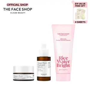 THE FACE SHOP Milk & Jelly Double Cleanser + Skincare Routine Bundles