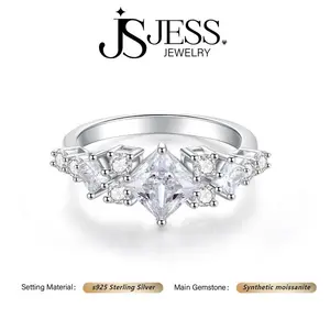 205 1.2 ct Princess Cut Lab-Grown Moissanite Ring in S925 Sterling Silver