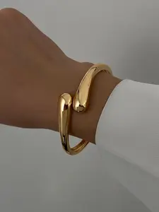 Elegant Water Drop Design Metal Open Bracelet, Fashionable Minimalist Jewelry Accessory, Perfect for Daily Wear & Special Occasions