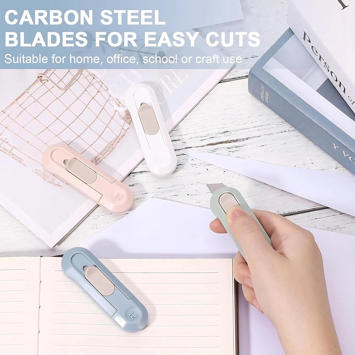 Fogepix Retractable Box Cutter, Mini Box Opener Utility Knife, Convenient and Handy Cutting Solution Envelope Opener for opening daily express boxes, packages, paper tapes and more