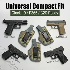 HWZ IWB Concealed Carry Holster Ambidextrous Waist Holster for Compact Subcompact Pistols Durable Nylon with Dual Security Clip